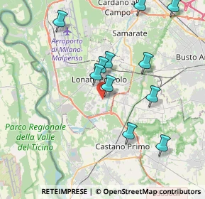 Mappa Via Montello, 21010 Lonate Pozzolo VA, Italia (3.88364)