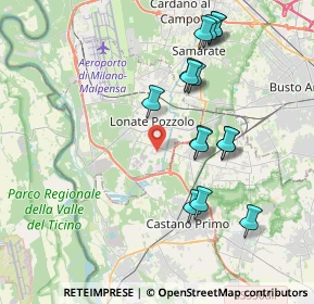 Mappa Via Montello, 21010 Lonate Pozzolo VA, Italia (3.86667)