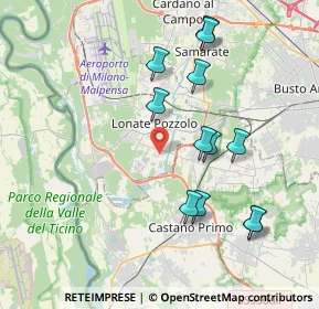 Mappa Via Montello, 21010 Lonate Pozzolo VA, Italia (3.86167)