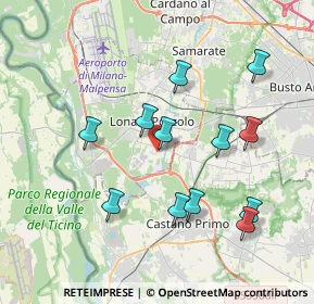 Mappa Via Montello, 21010 Lonate Pozzolo VA, Italia (3.70417)