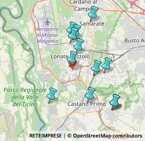 Mappa Via Montello, 21010 Lonate Pozzolo VA, Italia (3.76692)