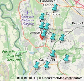 Mappa Via Montello, 21010 Lonate Pozzolo VA, Italia (3.54091)