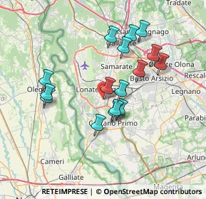 Mappa Via Montello, 21010 Lonate Pozzolo VA, Italia (6.42125)