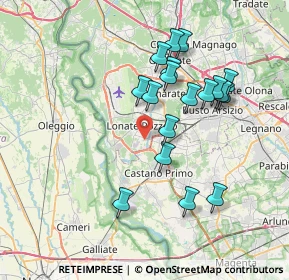 Mappa Via Montello, 21010 Lonate Pozzolo VA, Italia (6.90556)