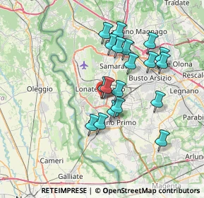 Mappa Via Montello, 21010 Lonate Pozzolo VA, Italia (6.25158)