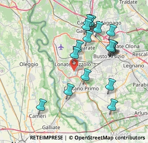 Mappa Via Montello, 21010 Lonate Pozzolo VA, Italia (7.62333)