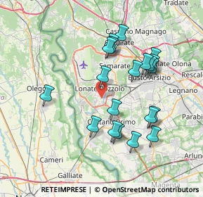 Mappa Via Montello, 21010 Lonate Pozzolo VA, Italia (7.126)