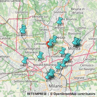 Mappa Via Alessandro Coti Zelati, 20037 Paderno Dugnano MI, Italia (8.431)