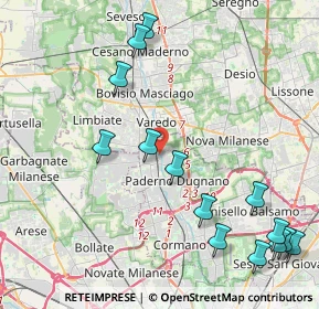 Mappa Via Alessandro Coti Zelati, 20037 Paderno Dugnano MI, Italia (5.17429)