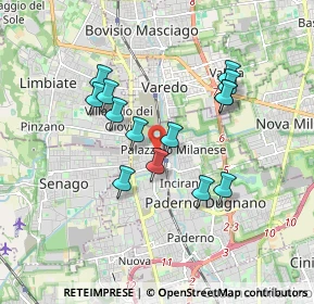 Mappa Via Alessandro Volta, 20037 Paderno Dugnano MI, Italia (1.53714)