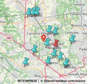 Mappa Via Giuseppe Verdi, 21042 Caronno Pertusella VA, Italia (4.00813)