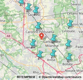 Mappa Via Giuseppe Verdi, 21042 Caronno Pertusella VA, Italia (4.46273)