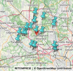 Mappa Via Giuseppe Verdi, 21042 Caronno Pertusella VA, Italia (6.4145)