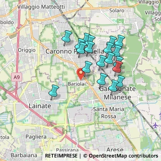 Mappa Via Giuseppe Verdi, 21042 Caronno Pertusella VA, Italia (1.63684)