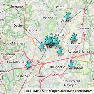 Mappa Via Passerella dei mercati, 20900 Monza MB, Italia (2.38467)