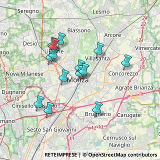 Mappa Via Passerella dei mercati, 20900 Monza MB, Italia (3.29571)