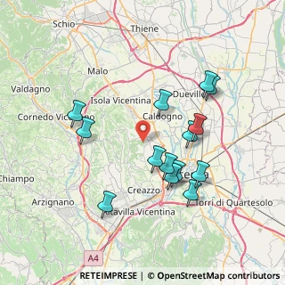 Mappa Strada delle Pignare, 36030 Costabissara VI, Italia (7.13214)