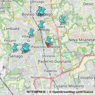 Mappa Via Fanti Manfredo, 20037 Paderno Dugnano MI, Italia (2.21727)