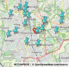 Mappa Via Fanti Manfredo, 20037 Paderno Dugnano MI, Italia (2.12833)