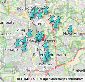 Mappa Via Fanti Manfredo, 20037 Paderno Dugnano MI, Italia (1.7275)