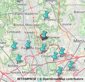 Mappa Via Lazzaro Spallanzani, 20834 Nova milanese MB, Italia (5.385)