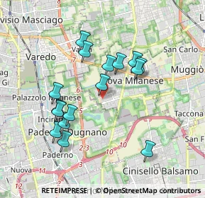 Mappa Via Lazzaro Spallanzani, 20834 Nova milanese MB, Italia (1.715)