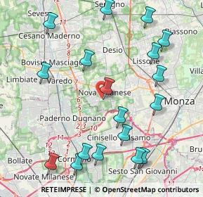 Mappa Via Palmiro Togliatti, 20834 Nova Milanese MB, Italia (4.84278)