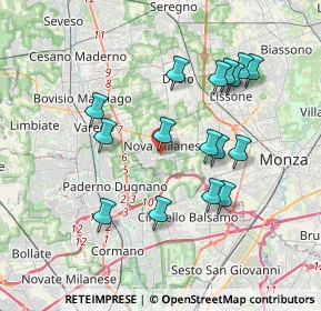 Mappa Via Palmiro Togliatti, 20834 Nova Milanese MB, Italia (3.54)