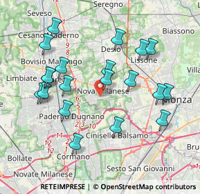 Mappa Via Palmiro Togliatti, 20834 Nova Milanese MB, Italia (3.9215)