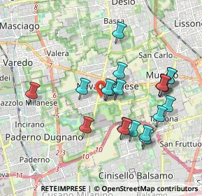 Mappa Via Palmiro Togliatti, 20834 Nova Milanese MB, Italia (1.8235)