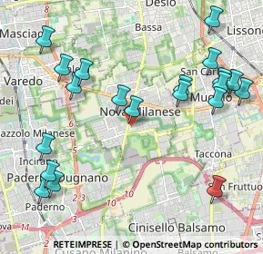 Mappa Via Palmiro Togliatti, 20834 Nova Milanese MB, Italia (2.4805)