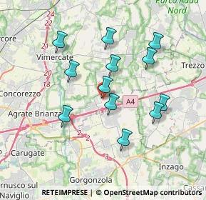 Mappa Piazza Libertà, 20873 Cavenago di Brianza MB, Italia (3.3325)