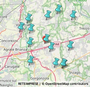 Mappa Piazza Libertà, 20873 Cavenago di Brianza MB, Italia (4.04643)