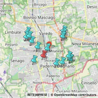 Mappa Via San Martino, 20032 Paderno Dugnano MI (1.66647)