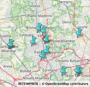 Mappa Via San Martino, 20030 Paderno Dugnano MI, Italia (4.27417)