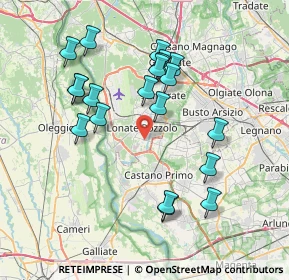 Mappa Piazza Asilo, 21015 Lonate Pozzolo VA, Italia (7.2935)