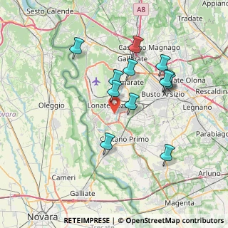 Mappa Piazza Asilo, 21015 Lonate Pozzolo VA, Italia (6.78667)