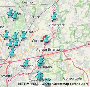 Mappa Via Agrate, 20863 Concorezzo MB, Italia (5.9655)