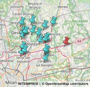 Mappa Via Don Antonio Girotti, 20863 Concorezzo MB, Italia (6.0595)