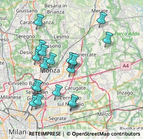 Mappa Via Don Antonio Girotti, 20863 Concorezzo MB, Italia (7.58167)