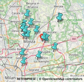 Mappa Via Martin Luther King, 20863 Concorezzo MB, Italia (7.10333)