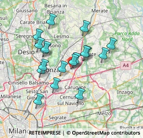 Mappa Via Don Antonio Girotti, 20863 Concorezzo MB, Italia (6.29)