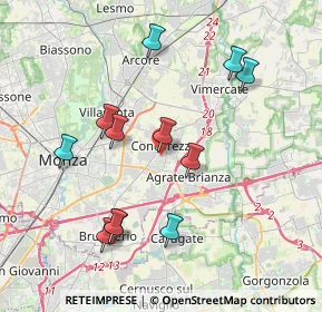 Mappa Via Don Antonio Girotti, 20863 Concorezzo MB, Italia (3.85333)