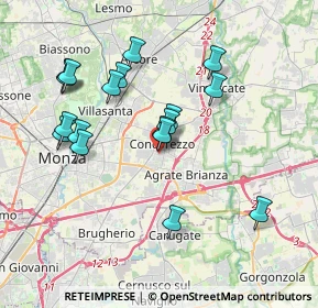 Mappa Via Don Antonio Girotti, 20863 Concorezzo MB, Italia (3.61056)