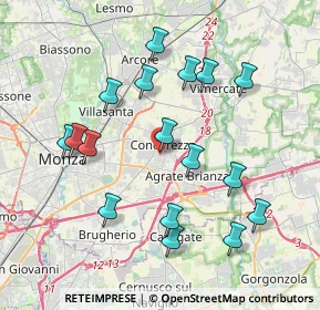 Mappa Via Don Antonio Girotti, 20863 Concorezzo MB, Italia (3.87824)