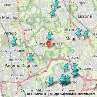 Mappa Via Giuseppe Verdi, 20834 Nova Milanese MB, Italia (3.079)