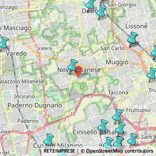 Mappa Via Giuseppe Verdi, 20834 Nova Milanese MB, Italia (3.892)