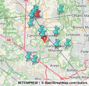 Mappa Via Beethoven Van L, 21042 Caronno Pertusella VA, Italia (3.69308)