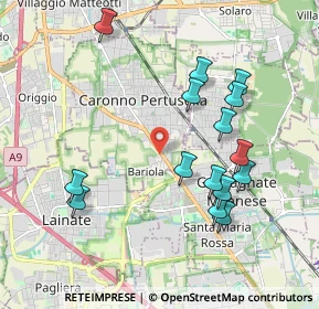 Mappa Via Beethoven Van L, 21042 Caronno Pertusella VA, Italia (1.98667)