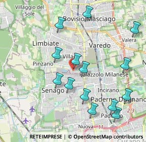 Mappa Via Due Giugno, 20051 Limbiate MB, Italia (2.12071)